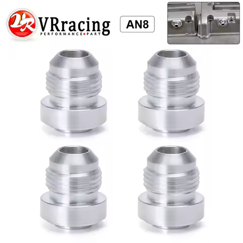VR - 4PCS/PACK Top Quality Aluminum AN8 -AN Straight Male Weld Fitting Adapter Weld Bung Nitrous Hos