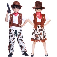 Holiday Discount Halloween Masquerade Costume Children Cowboy Theme Dress Up Western Cowboy Costume 