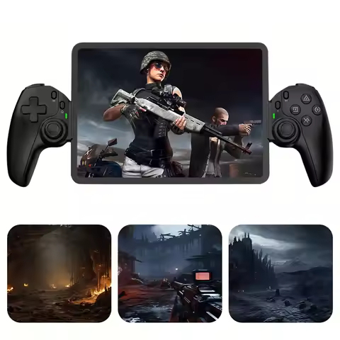 D9 Telescopic Game Controller RGB Light Mobile Phone Gamepad With Turbo/6-axis Gyro/Vibration For An