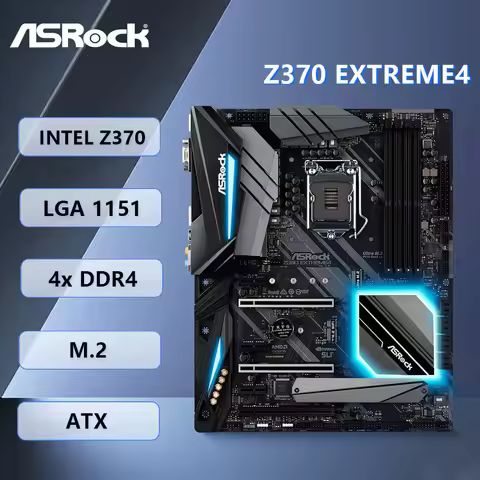 ASRock Z370 Extreme4 Z370 Motherboard LGA 1151 intel Z370 DDR4 128GB support i9-9900 9400F 8600 9300