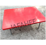JFH 3V Ready-Fixed 3-Feet Solid Foldable Japanese Style Plastic Table/Coffee Table//Foldable Plastic Table (RANDOM COLOR RED / WHITE)