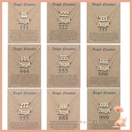 Boom 2Pcs Exquisite Angel Number Necklace Unique Chokers Chain Jewelry 111 222 333 444 777 Necklace 