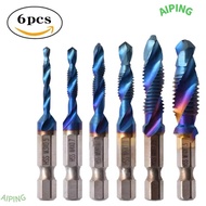 NG1ZX Screw Tap Drill Bits, Multi-Purpose High Speed Steel Tap Drill Bit Set, Versatile Hex Shank Ti