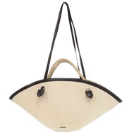 Jil Sander Plus Sombrero帆布和皮革米色兩用肩背包 1437 [二手] 成色極佳 JIL SANDER+