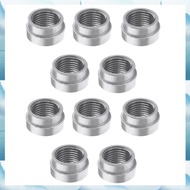 [W F S B] Oxygen Sensor Weld on Bung Plug Stepped Nut Cap Kit(10 Pcs) M18x1.5 for  Sensor O2 Detecti