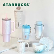 [Starbucks] Cup 2025 Romantic Ocean Anniversary High-Looking 910ml Pink Drinking Mouth Couple Stainl