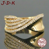 JDK 18K Gold Zircon Women's Ring Gold Ring Ring Woman