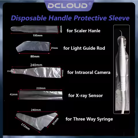 DCLOUD 1Box Disposable Dental Handle Protective Sleeve Intraoral Camera Cover X-ray Sensor Film Ligh