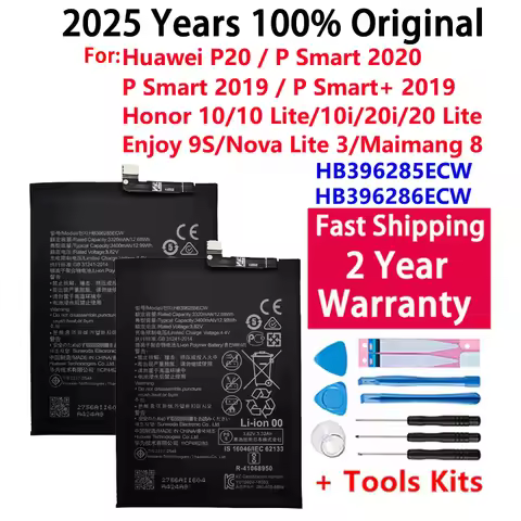 3.82V 3400mAh HB396285ECW For Huawei P20 5.8" / EML-L09 / EML-L09C / EML-L29 / EML-AL00 / EML-TL00 B