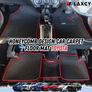 Toyota LAXCY Car Carpet Honeycomb Floor Mat Avanza Fortuner Harrier