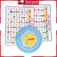 XI CVC Word List Homeschool Supplies CVC Phonics Turntable For Kindergarten