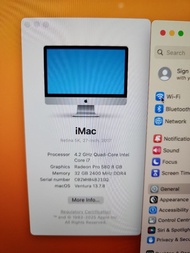 Imac 27" 2017 i7 32G RAM 1 TB SSD 5K