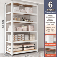 Rak Besi Susun Serbaguna 4susun 5 susun gudang rak besi Siku boltless shelves Gratis kaki karet