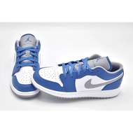 Air Jordan 1 Low Blue GS Trainers 100% Authentic - UK Size 6 EU 40