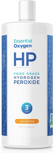 Essential Oxygen HP Food Grade Hydrogen Peroxide 3% USP Solution 32 Oz