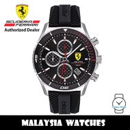 (100% Original) Scuderia Ferrari 0830820 Pilota Evo Chronograph Black Silicone Strap Men's Watch 830