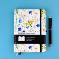 Sổ tay chấm bi B6 giấy dày 160gsm bìa cứng có dây thun Bujo Dot Grid Notebook