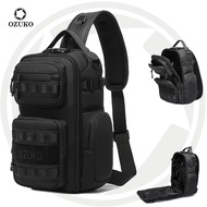 OZUKO 9812 x BANGE Premium Tactical Chest Pack (22x12x37cm) (10L) 0.78kg | Oxford Fabric Anti-Theft