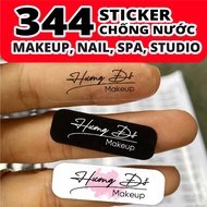 Sticker MAKEUP Sample Print name on request, waterproof plastic decal