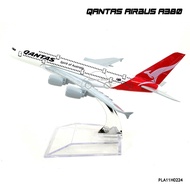 QANTAS AIRBUS A380 (16 cm) Airplane Model With Display Base