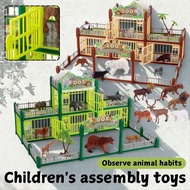 134Pcs Animal Figurines Toy Set Wild Zoo Animals Figurines Realistic Jungle Zoo Figures with Elephan