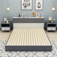 Tatami bed home Nordic double bed plank floor bed