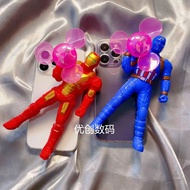 Iron Man Mini Fan for Samsung S26 Ultra S25 Ultra S24 Ultra S23 Ultra S22 Ultra; Compatible with S25