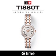 [Official Tissot Warranty] Tissot T126.010.22.013.01 Women's Bellissima Small Two-Tone Steel Strap Watch T1260102201301