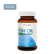 น้ำมันปลา 1000 mg omega3 น้ำมันปลา vistra 1000 fish Vistra Salmon Fish Oil 1000 mg [100 แคปซูล] fish