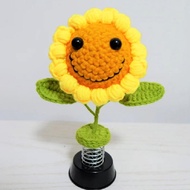 Hot Selling Car Ornament Vivid Swing Head Sunflower Shape Car Accessories Dashboard Flowers Toy For Vehicle