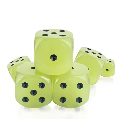 10pcs Luminous Dados Counters Dice Set for Dnd Mtg Casino Game D6 16mm Counter Dice for Adults Board