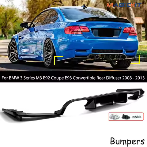 Magickit For BMW 3 Series E92 Coupe E93 Convertible M3 2008 - 2013 Rear Diffuser Carbon Fiber Car Re