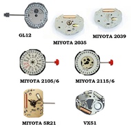 เครื่องนาฬิกา เครื่องนาฬิกาควอตซ์ QUARTZ นาฬิกาข้อมือ รุ่น  MIYOTA 2039,MIYOTA 2035,VX51,GL12,5421,M