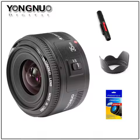 Yongnuo 35mm Lens YN35mm F2 lens Wide-angle Large Aperture Fixed Auto Focus Lens For canon Nikon Cam