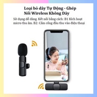 Mic Thu Âm Youtuber K9 K8 Pro Lightning (1 MIC). Micro thu âm không dây cài áo K8 - K9 - Khử Tiếng Ồ