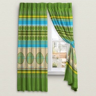 Cozzi Tropical Zacs French Pleated Window/Slidng Door Hook Curtain Ready Made Curtains [ 2 piece ] +