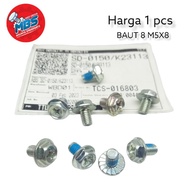 8 m5x8 key bolt SHORT m5 cap flange bolt