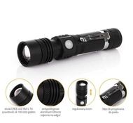 rechargeable LED flashlight T6 bulb