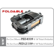 Foldable bike pedal set