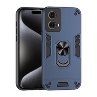 For Motorola Moto G85 Case Shockproof Armor Metal Ring Kickstand Cover for Moto G85 G 85 MotoG85 Cam