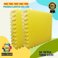 Puzzle Floor Mats Playmat Carpet Mats 30x30x1 Cm Yellow Color (10Pcs)