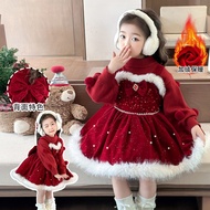[Ready Stock] Girls Dress Autumn 2025 New Style Baby Christmas Anniversary Anniversary Dress Childre
