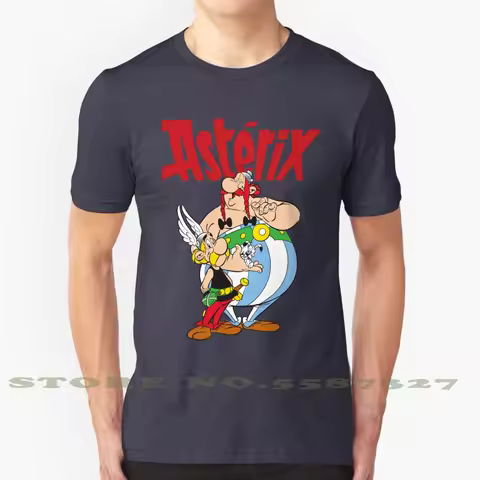 Asterix And Obelix T Shirt Artwork 100% Cotton T-Shirt Asterix Obelix Idefix Comics Children Book Ga