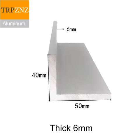 40x50mm,thick 6mm,6063 Right Angle aluminum,L-shaped aluminum alloy,Aluminum edging triangle profile