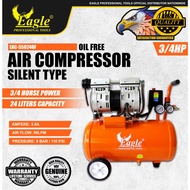 Air Compressor Silent Type Oil Less 24L 3/4HP EAC-550240F Eagle Professional Tools