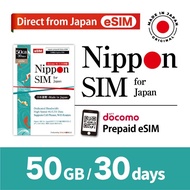 30วันญี่ปุ่น ESIM (10/30/50GB) การจัดส่งทางกายภาพจากประเทศญี่ปุ่น-Nippon SIM ติดตั้งง่าย QR Card