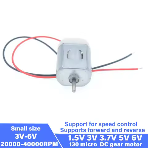 130 Micro Motor with Wire DC 1.5V 3V 3.7V 5V 6V Micro Motor Quad Motor Small for DIY Motor 20000-400