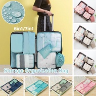 6/7 in 1 Travel Organizer Bag Waterproof Travel Organizer Bag Suitcase Organizer Clothing Storage Or