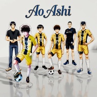 Anime Ao Ashi Season 2 Ashito Aoi Tatsuya Fukuda Double-sided HD Printing Mica Desk keychain Holder