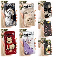 For Google Pixel 9 Case G2YBB GUR25 Cover Cute Cartoon Cat Bear Rabbit Soft Black Silicone Casing Fo